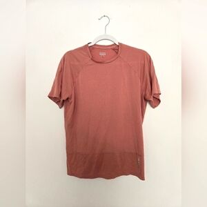 Salomon womens pink short sleeve lightweight running shirt | size medium